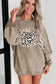 Gray summer lovin graphic textured pullover sweatshirt - sweatshirts & hoodies