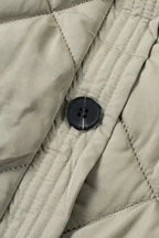 Grass Green Quilted Long Vest Jacket with Pockets - Fashionfitz