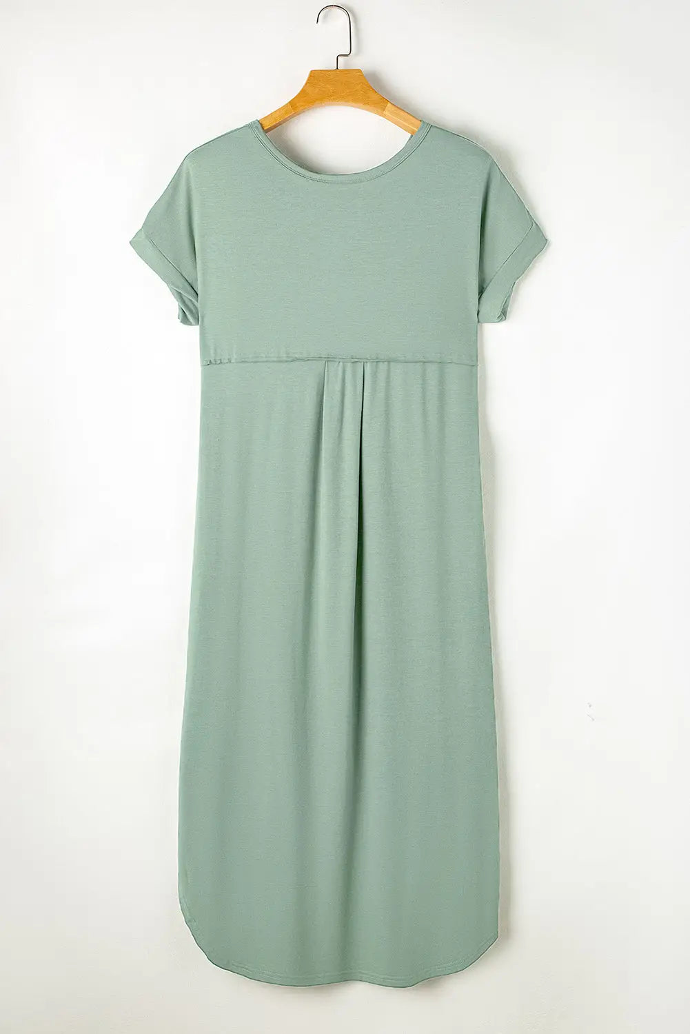 Grass green splits maxi t-shirt dress - t shirt dresses
