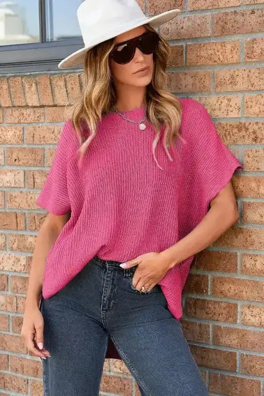 Gray Asymmetric Oversized Sweater - Fashionfitz