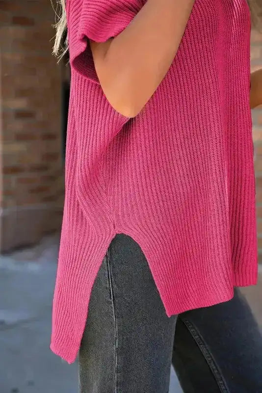 Gray Asymmetric Oversized Sweater - Fashionfitz