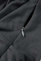 Gray Button Long Sleeve Wide Leg Jumpsuit - Fashionfitz