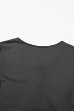 Gray Button Long Sleeve Wide Leg Jumpsuit - Fashionfitz