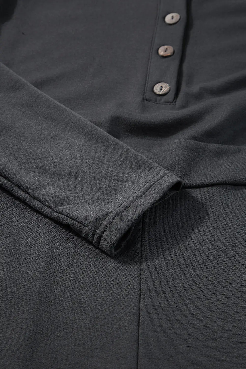 Gray button long sleeve wide leg jumpsuit - bottoms