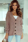 Gray buttoned knit cardigan - cardigans