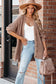 Gray buttoned knit cardigan - cardigans