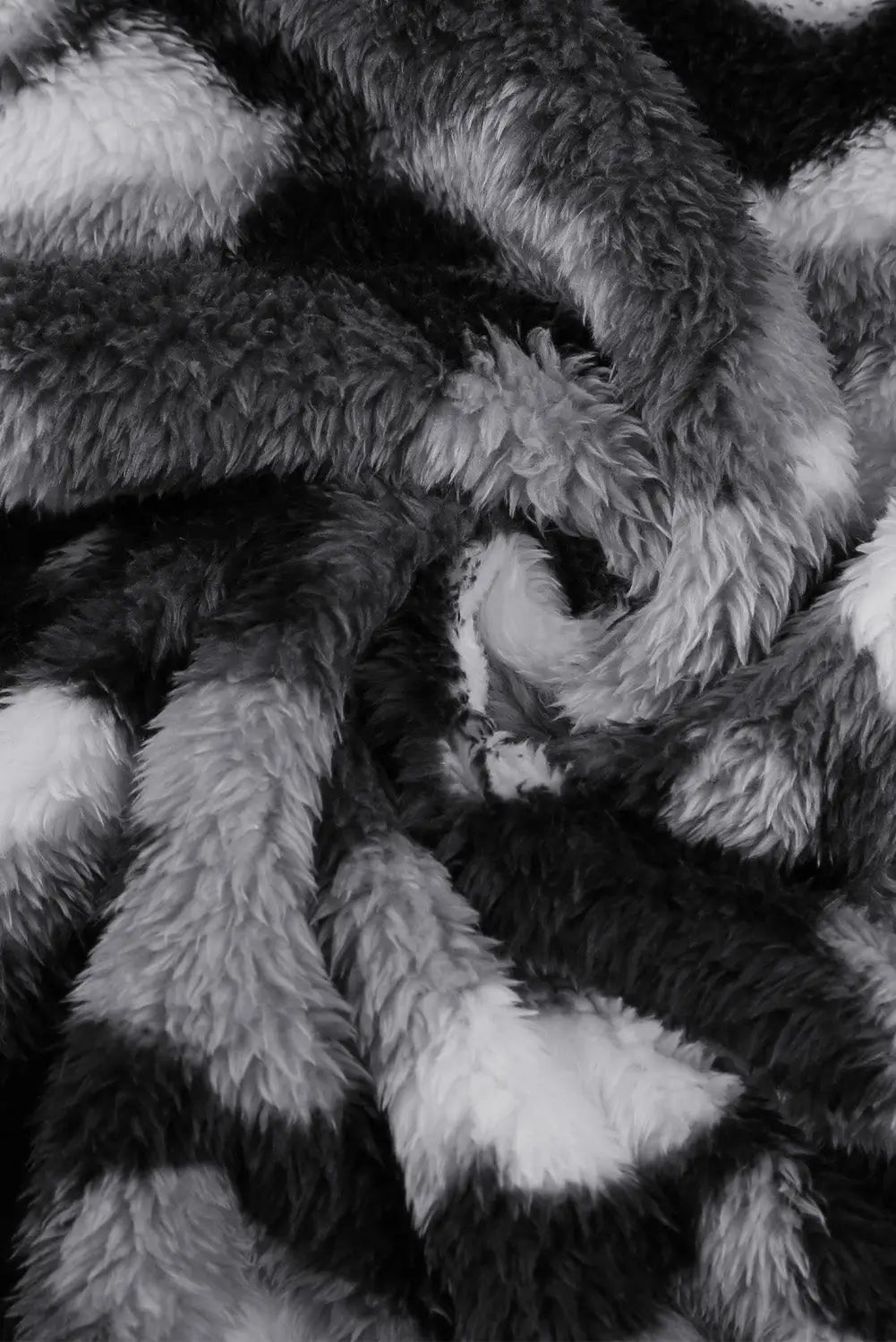 Gray camo print soft fleece hooded open front coat - coats