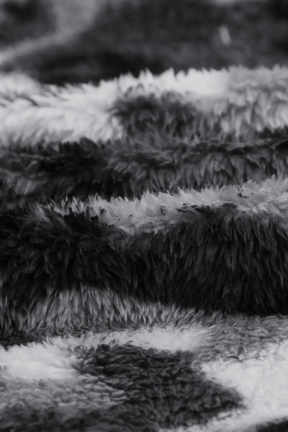 Gray camo print soft fleece hooded open front coat - coats