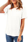 Gray casual plain crew neck tee - tops