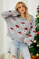 Gray christmas santa claus pullover sweater - sweaters & cardigans