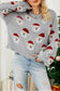 Gray christmas santa claus pullover sweater - sweaters & cardigans