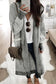 Gray chunky waffle knit oversized collar cardigan - sweaters & cardigans