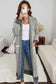 Gray chunky waffle knit oversized collar cardigan - gray1 / s / 65% acrylic + 35% polyester - sweaters & cardigans