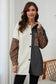 Gray Color Block Leopard Patched Corduroy Shacket - Fashionfitz