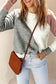 Gray colorblock ribbed trim sweater - sweaters