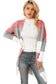 Gray colorblock stripe open-front cardigan - sweaters & cardigans