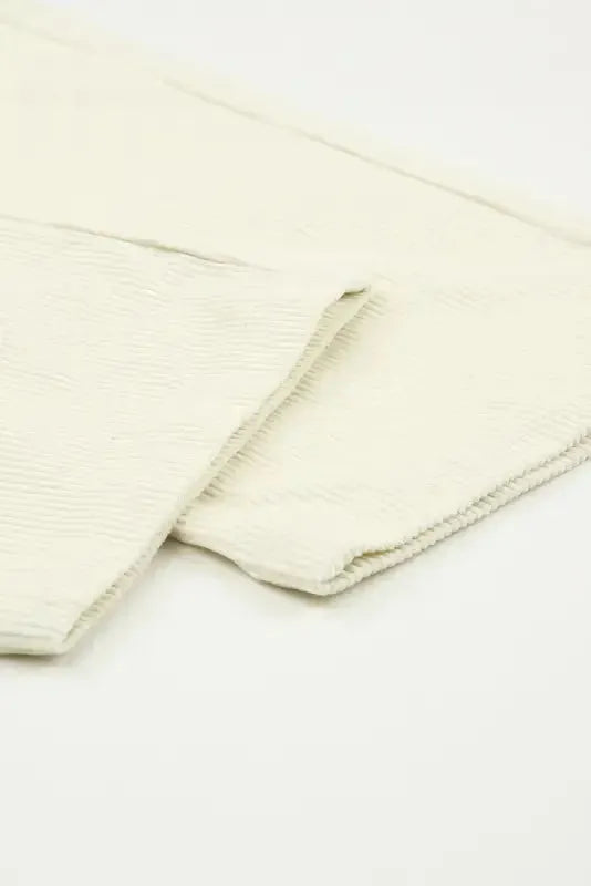 Gray Corduroy High Waist Straight Leg Pants - Fashionfitz