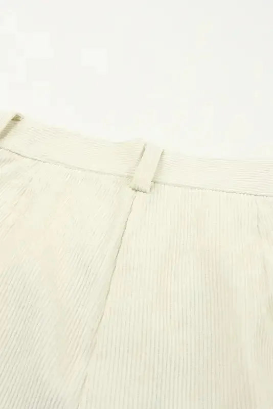 Gray Corduroy High Waist Straight Leg Pants - Fashionfitz