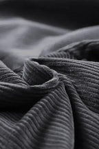 Gray Corduroy High Waist Straight Leg Pants - Fashionfitz