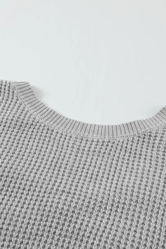 Gray cross back hollow-out sweater - sweaters & cardigans