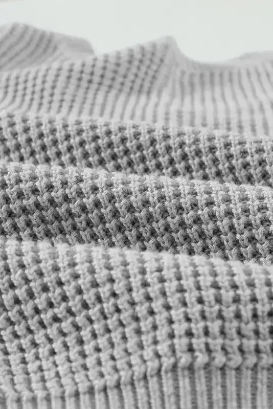 Gray Cross Back Hollow-out Sweater - Fashionfitz