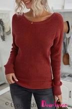Gray Cross Back Hollow-out Sweater - Fashionfitz