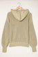 Gray henley v neck hooded sweater - sweaters & cardigans