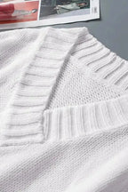 Gray Knit Loose Sweater - Fashionfitz