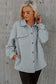 Jackets gray lattice texture retro flap pocket button