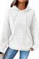 Gray lattice textured hoodie - tops