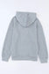 Gray lattice textured hoodie - tops