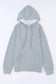 Gray lattice textured hoodie - tops