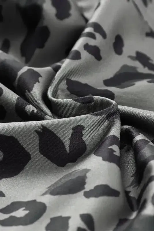 Gray Leopard Active Leggings - Fashionfitz