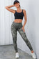 Gray leopard active leggings