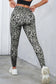 Gray leopard active leggings