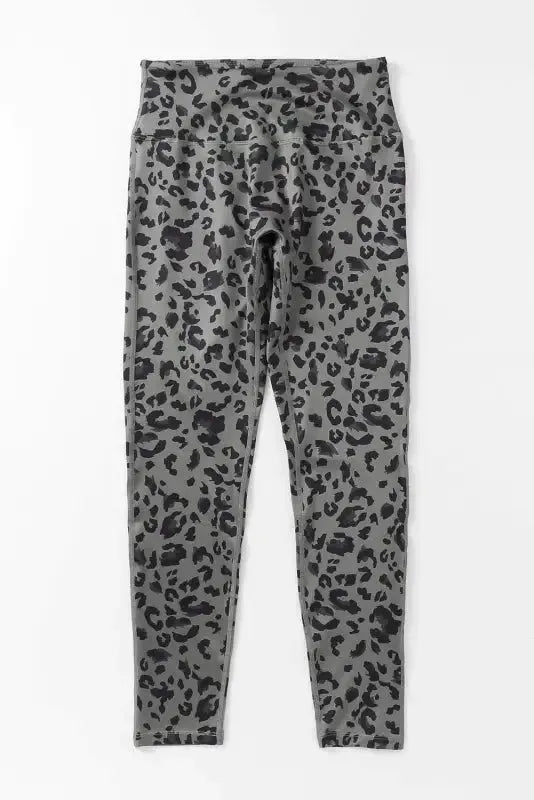 Gray Leopard Active Leggings - Fashionfitz