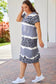 Gray leopard tie dye long sleeve shift dress - dresses