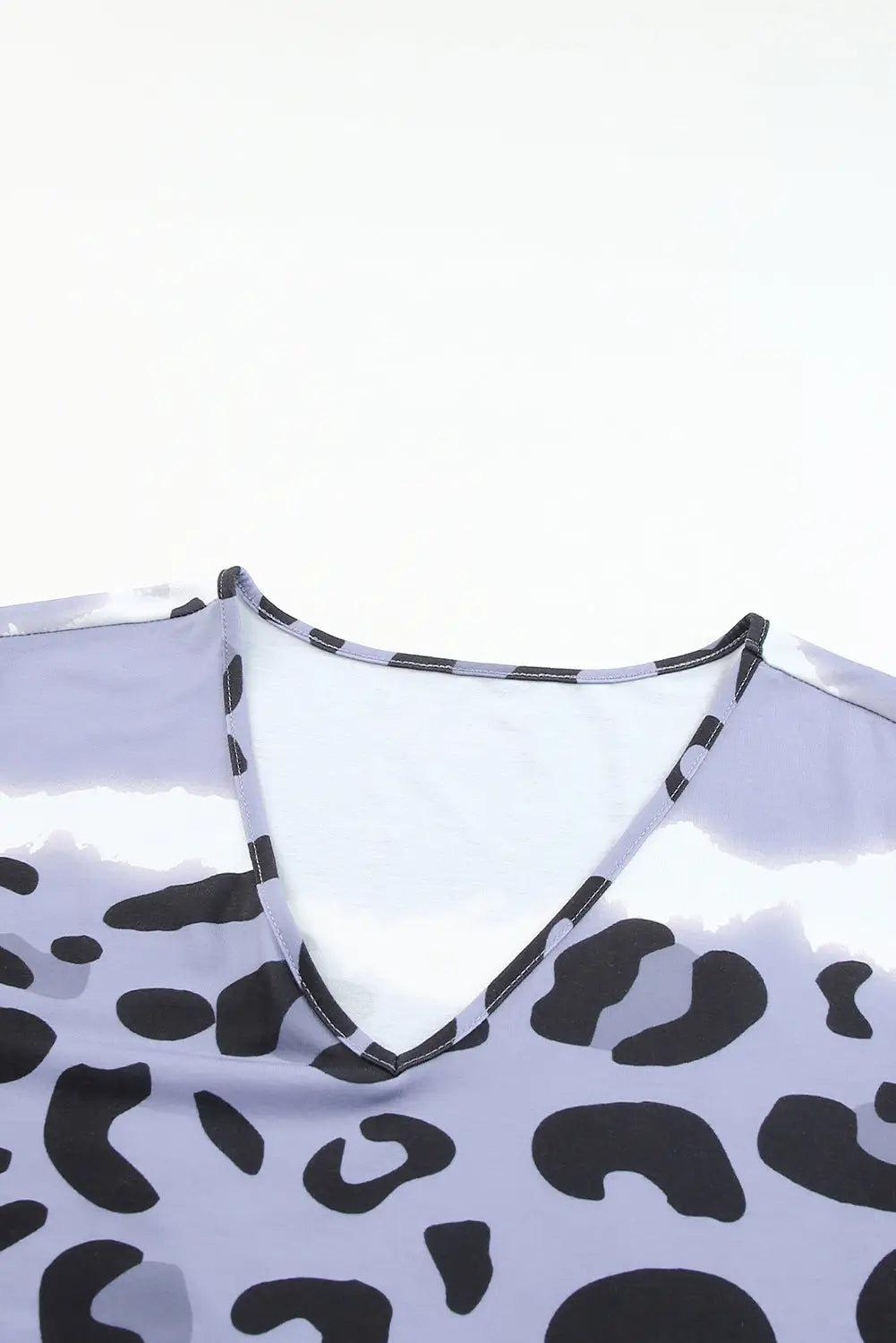 Gray leopard tie dye long sleeve shift dress - dresses