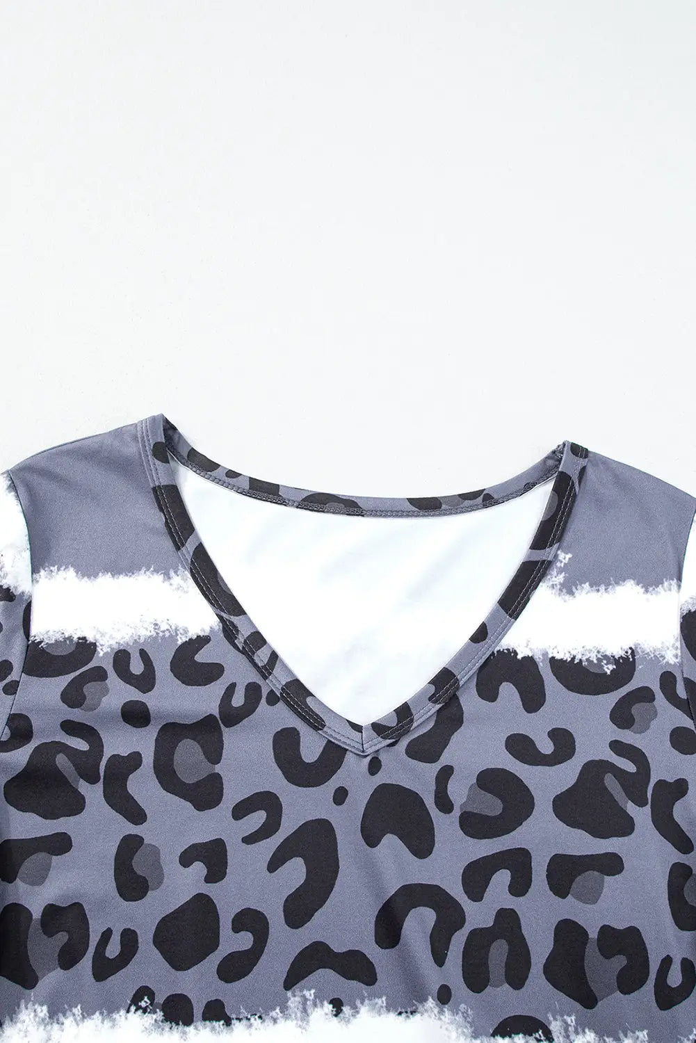Gray leopard tie dye long sleeve shift dress - dresses