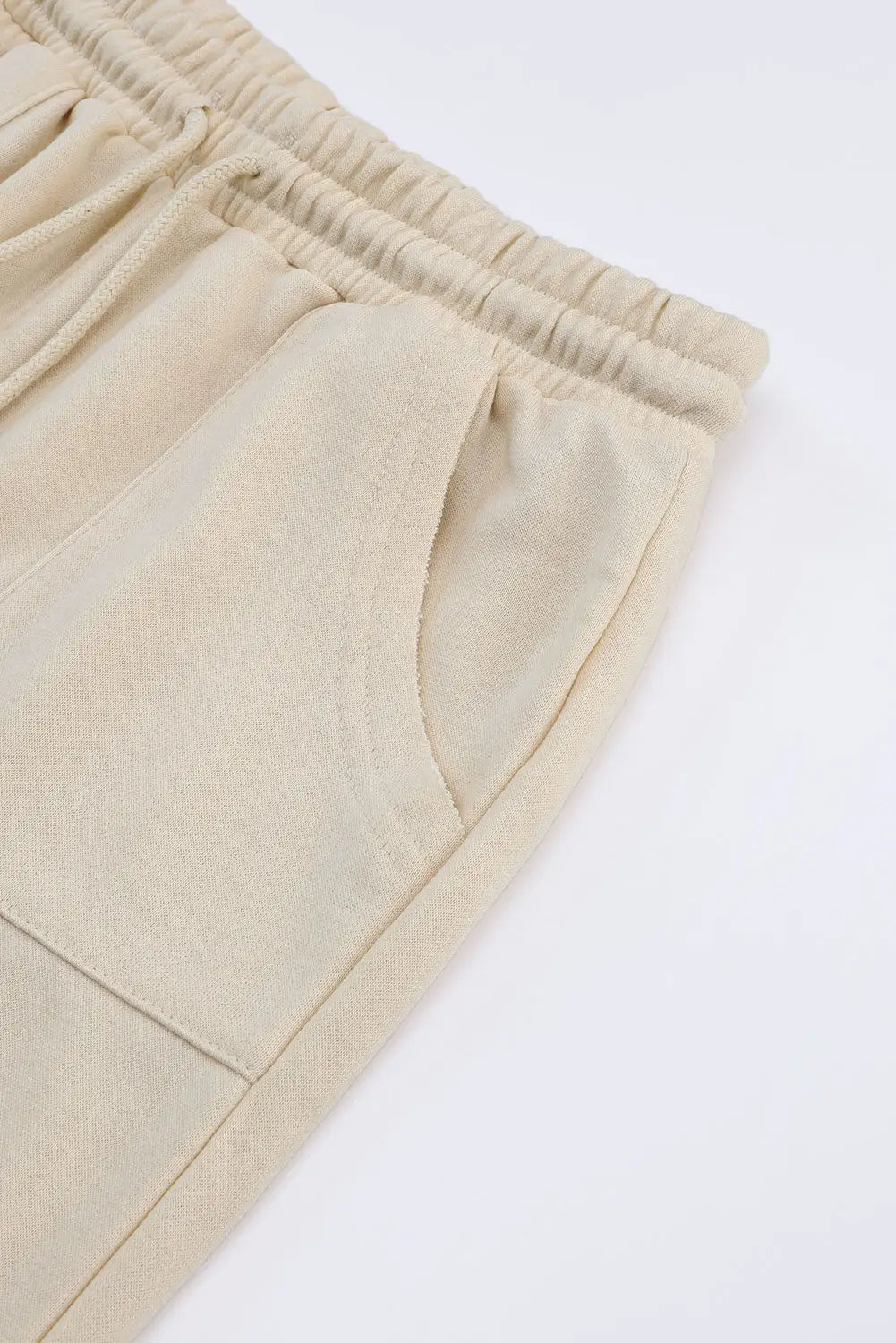 Gray mineral washed drawstring retro wide leg pants