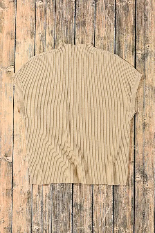 Patch pocket ribbed short sleeve sweater by fashionfitz