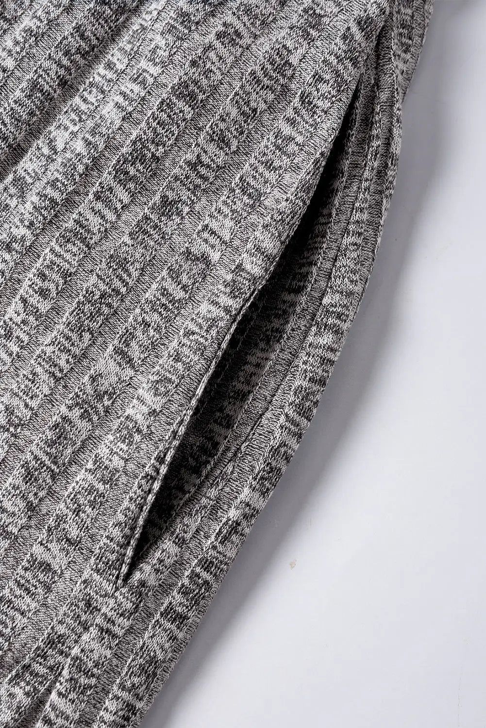 Gray pinstriped textured ruffled a-line midi dress - dresses