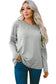 Gray pocketed oversized drop sleeve top - long tops