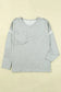 Gray pocketed oversized drop sleeve top - long tops