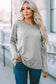 Gray pocketed oversized drop sleeve top - long tops