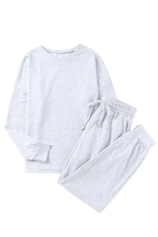 Gray pullover and jogger pants set - loungewear