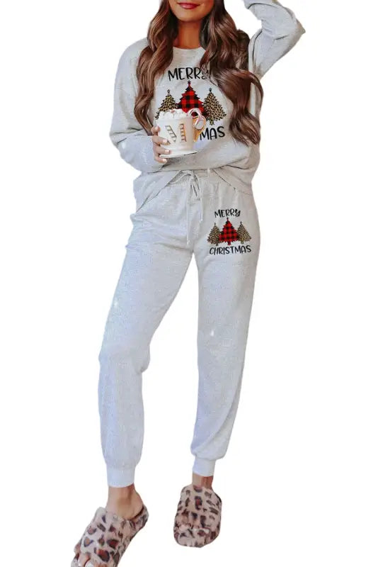 Gray pullover and jogger pants set - loungewear