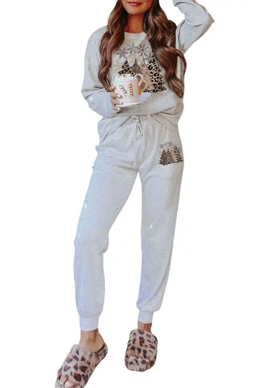 Gray pullover and jogger pants set - loungewear