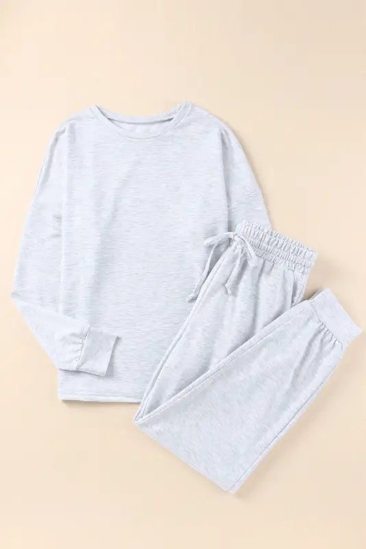 Gray pullover and jogger pants set - loungewear