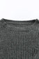 Gray ripped raw hem chunky pullover sweater - sweaters & cardigans